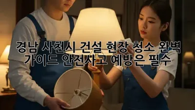 경남 사천시 건설 현장 청소 완벽 가이드: 안전사고 예방은 필수!